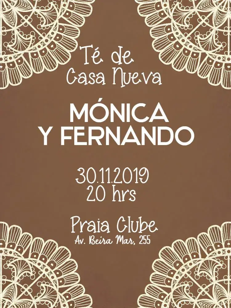 Invitación Té De Casa Nueva Encaje
