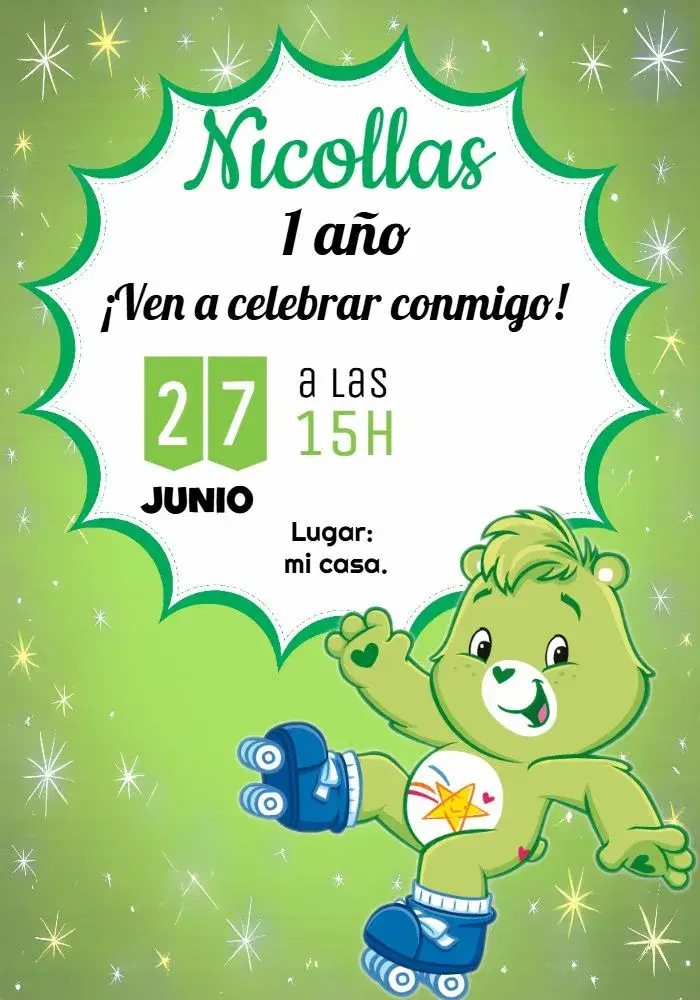 Invitación Os Ositos Cariñosos Torpe Torpe