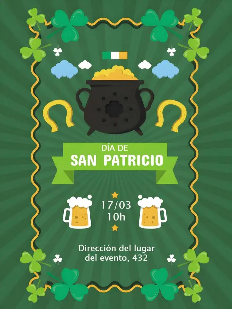 Invitación Día De San Patricio Verde