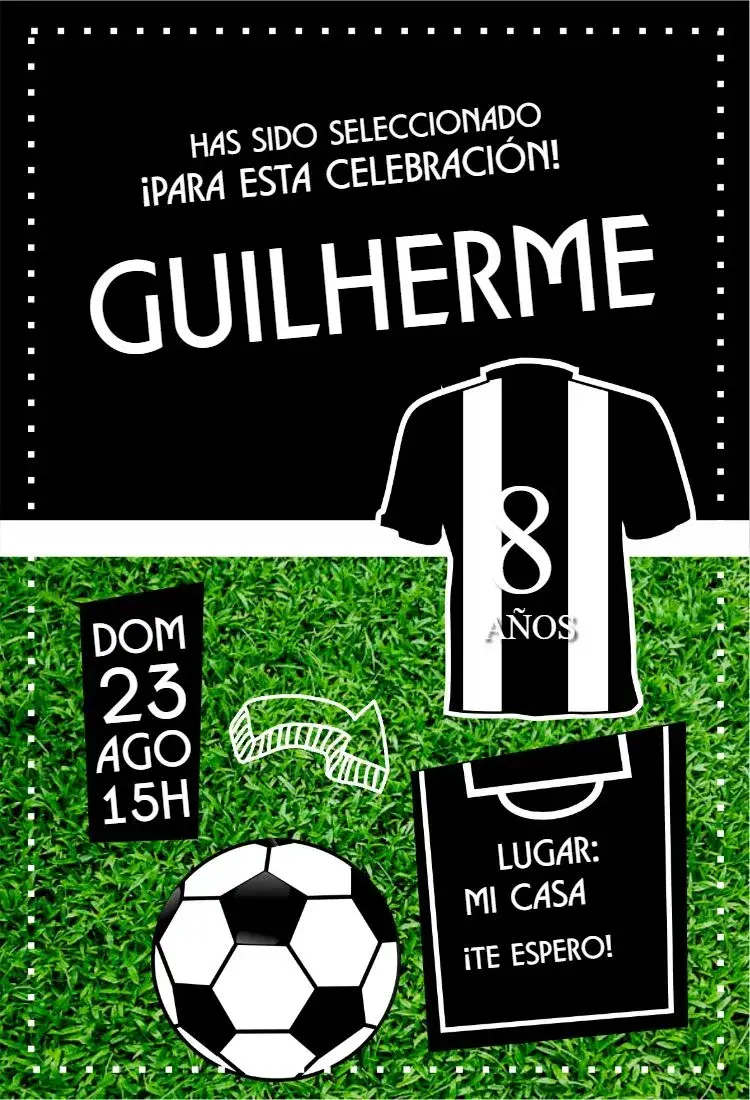 Invitación Camiseta de Botafogo