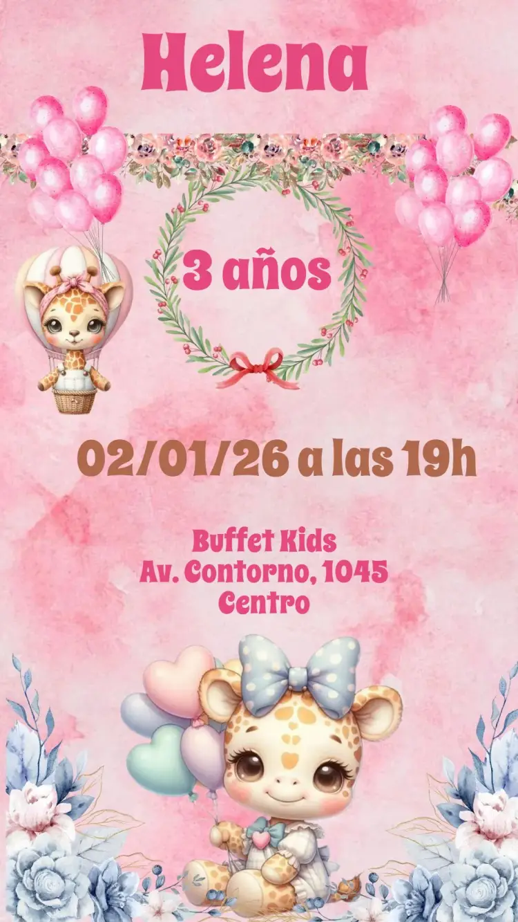 Invitación Jirafita