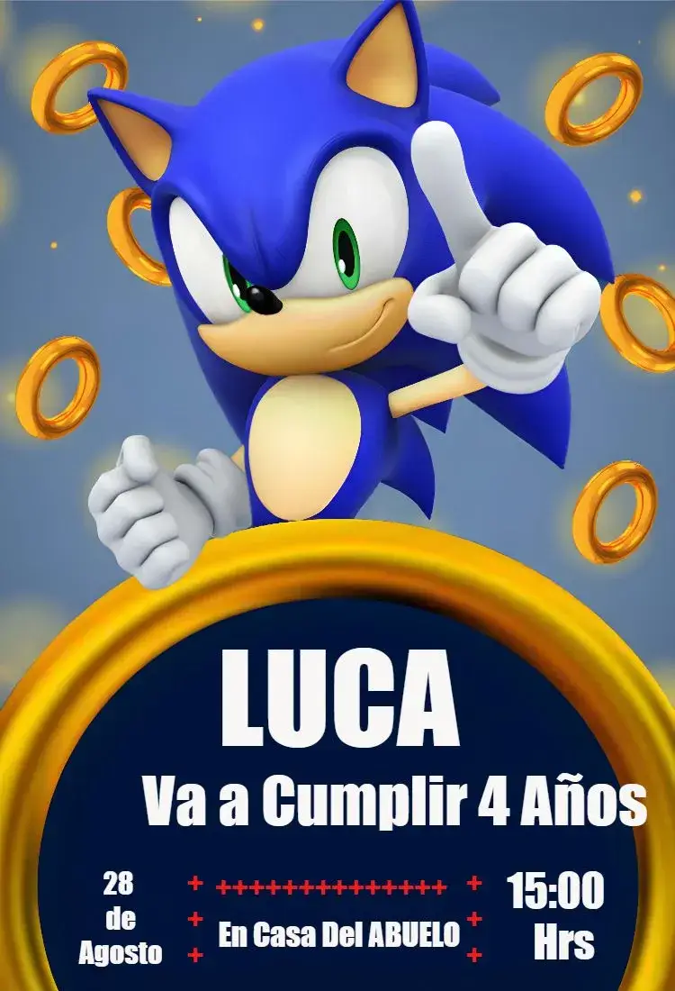 Invitación Sonic Película