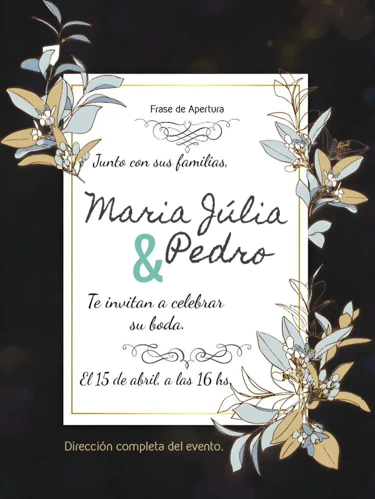 Invitación Boda Floral Provenzal