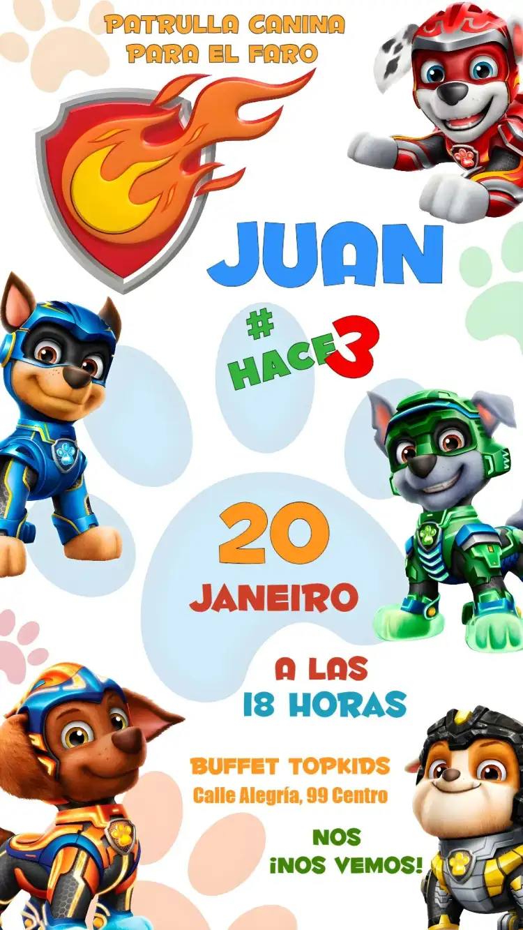 Patrulla Canina Infantil