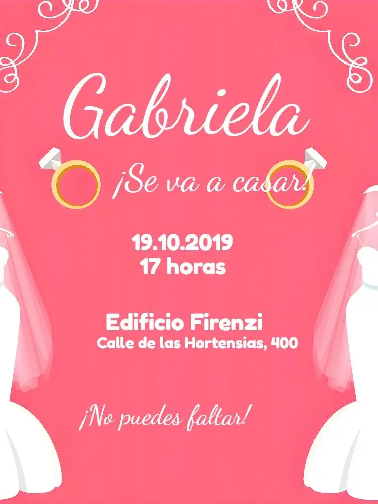 Invitación Despedida de Soltera Regalos – tema Despedida de Soltera rosa, delicado, femenino, moderno, minimalista