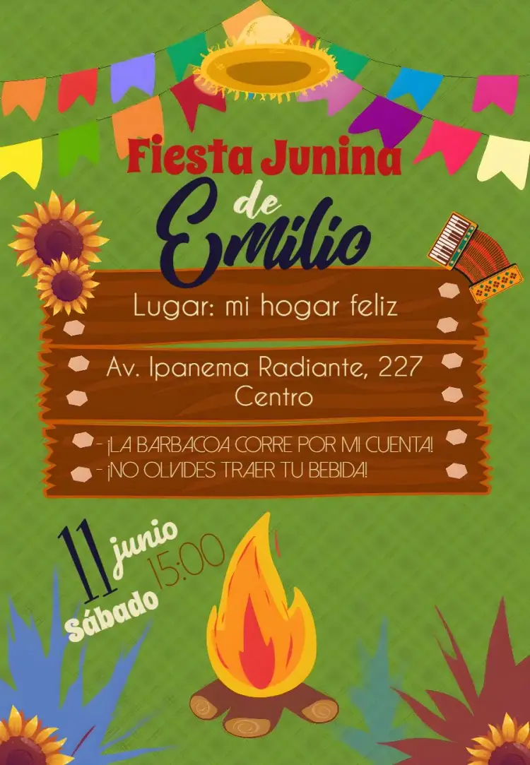 Invitación Fiesta Julina
