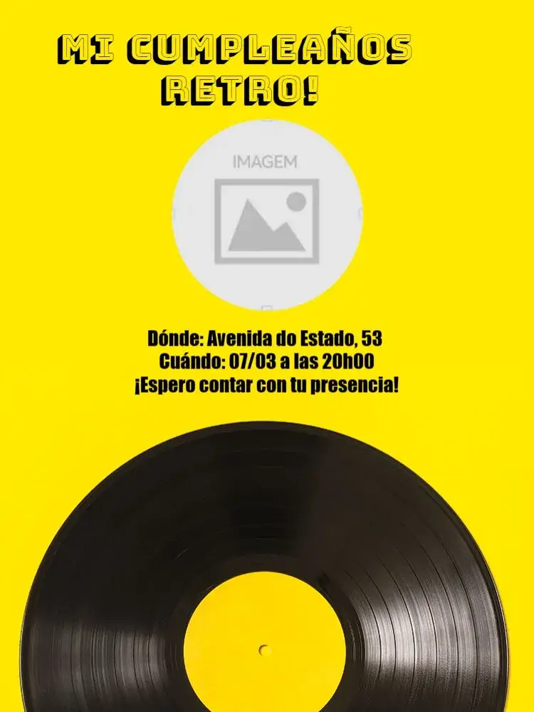 Invitación Esta Retro Adulto editable y personalizable