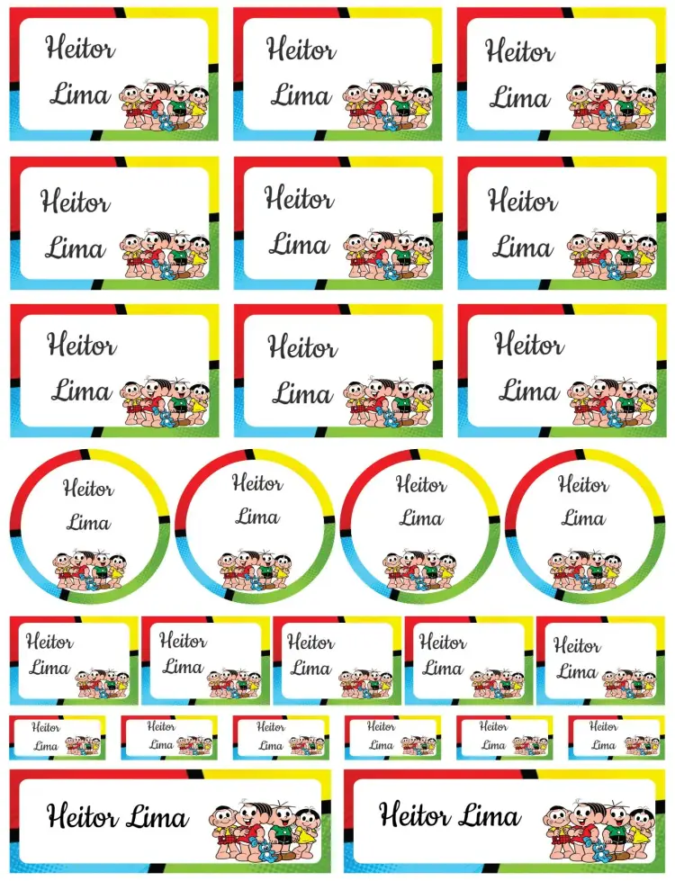 Invitación Turma de la Mónica editable y personalizable