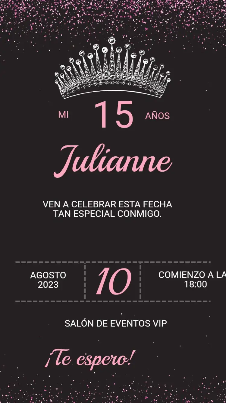 Invitación Invitación 15 Años Elegante – tema 15 años elegante, moderno, dorado, minimalista, glamuroso, romántico