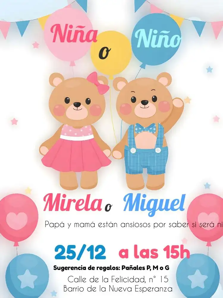 Baby Shower Ositos Globo