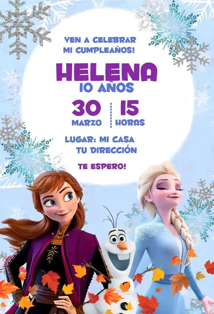 Invitación Frozen 2