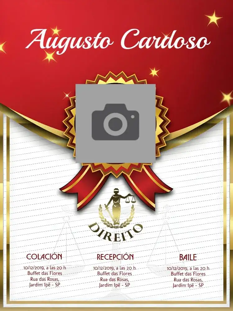 Graduación en Derecho Con Foto de Graduación