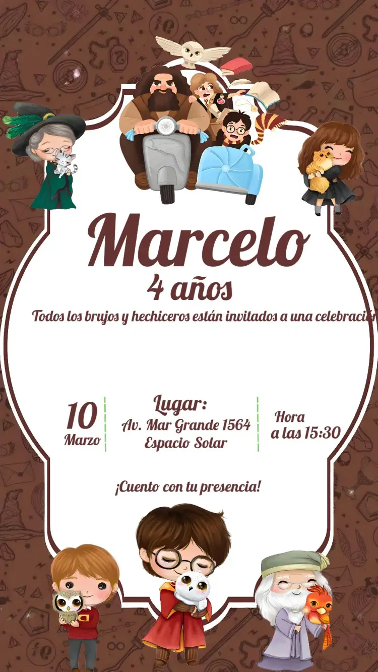 Invitación Harry Potter Película