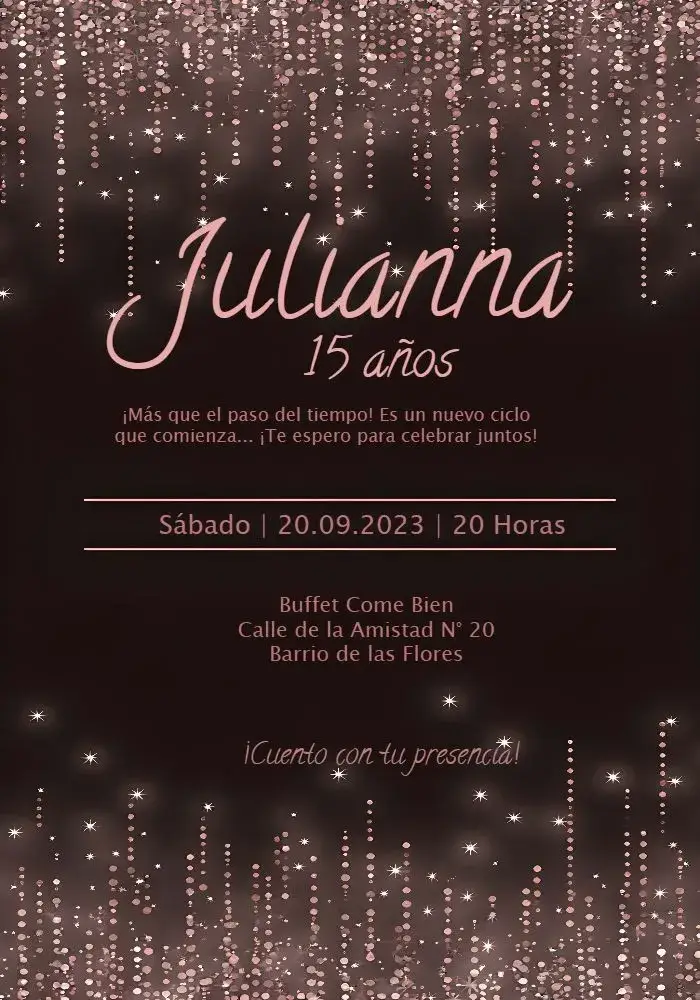 Invitación 15 Años Azul