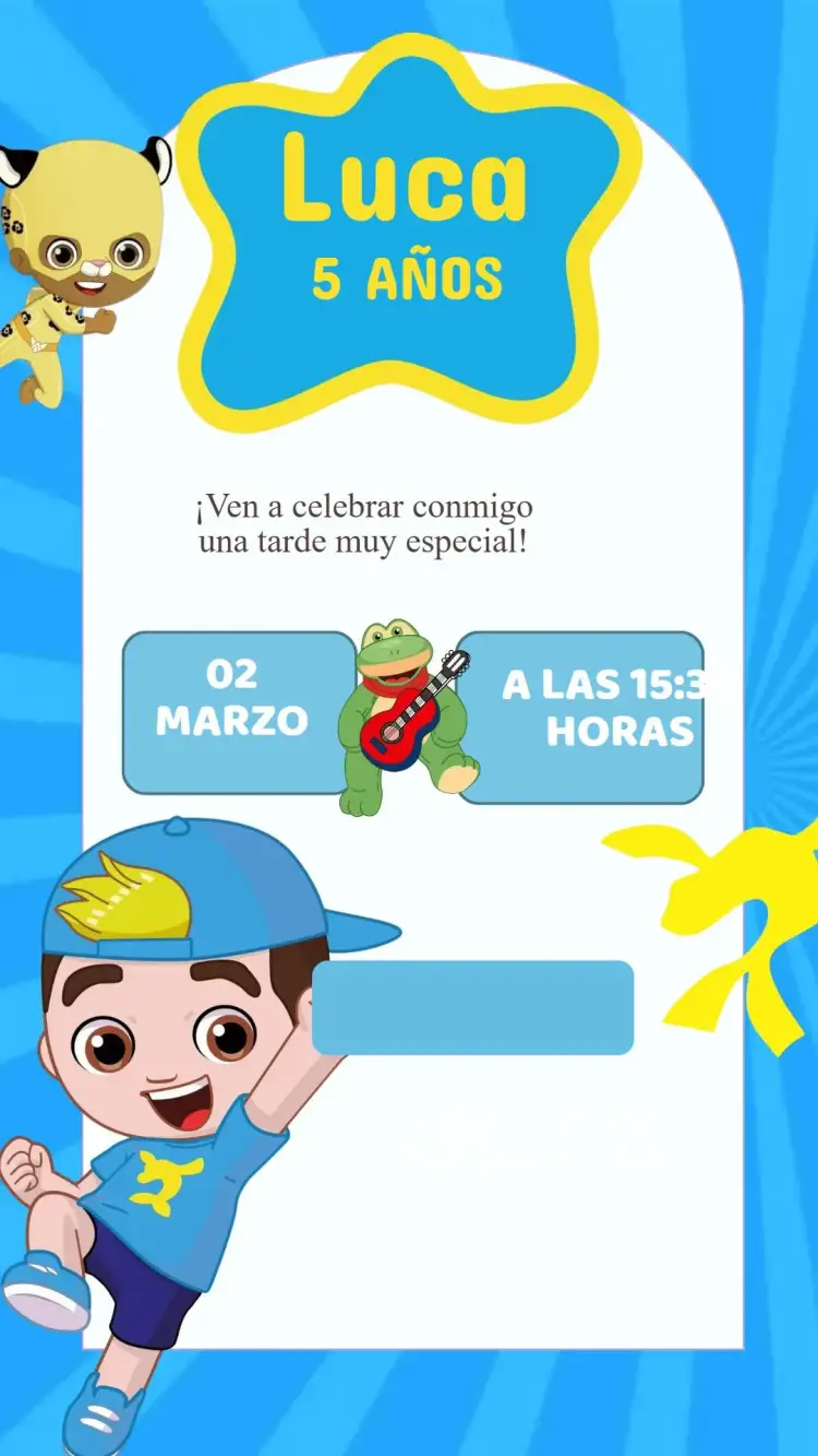 Invitación Cumpleaños Lucas Neto