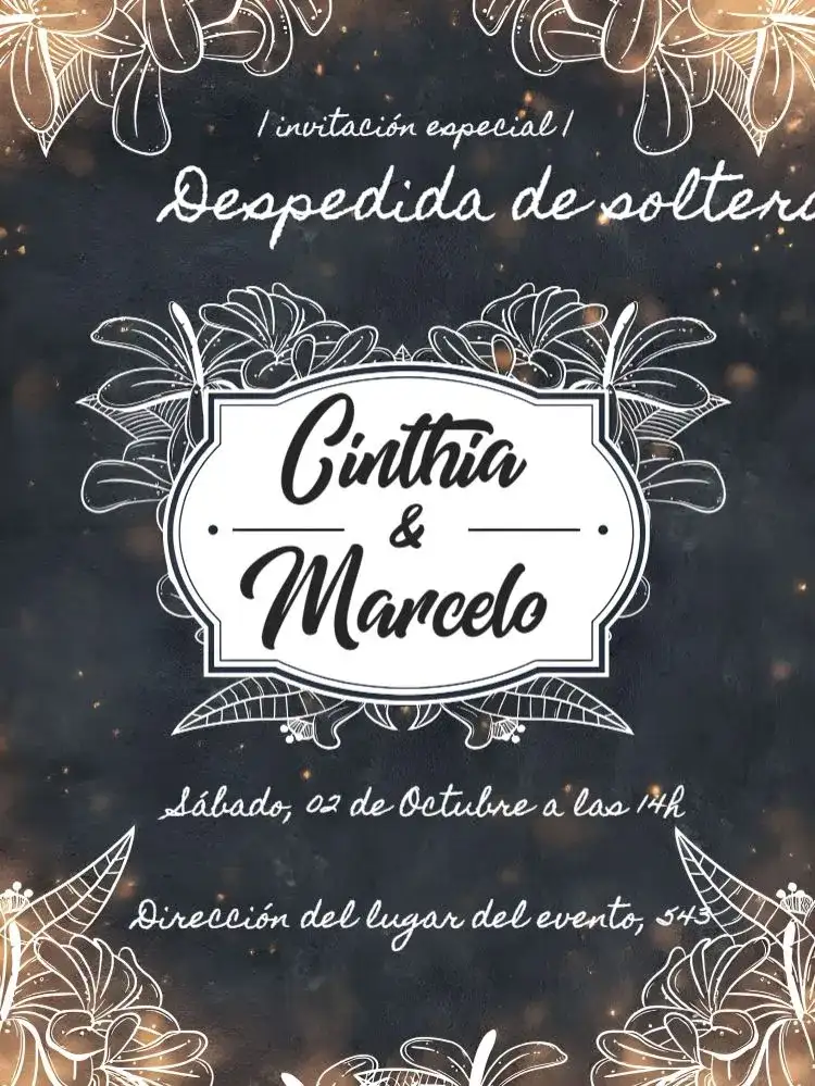 Despedida de soltera - Pizarra de tiza