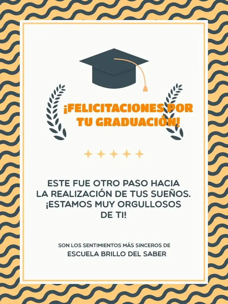 Tarjeta de Celebración de Graduación Moderna con Birrete
