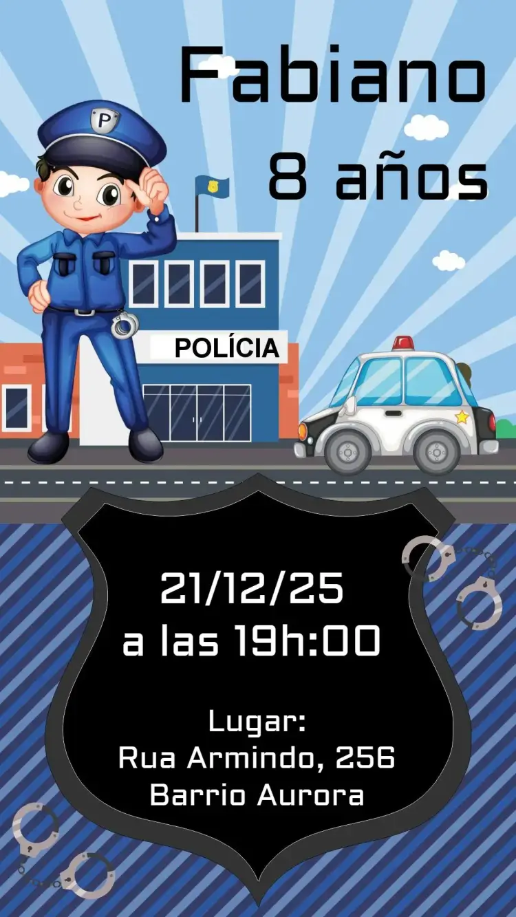 Invitación Policía Niño