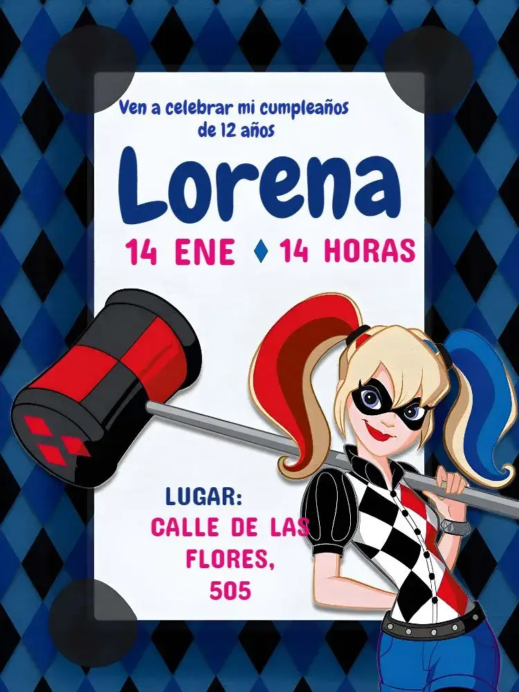 Invitación Arlequina Alerquina