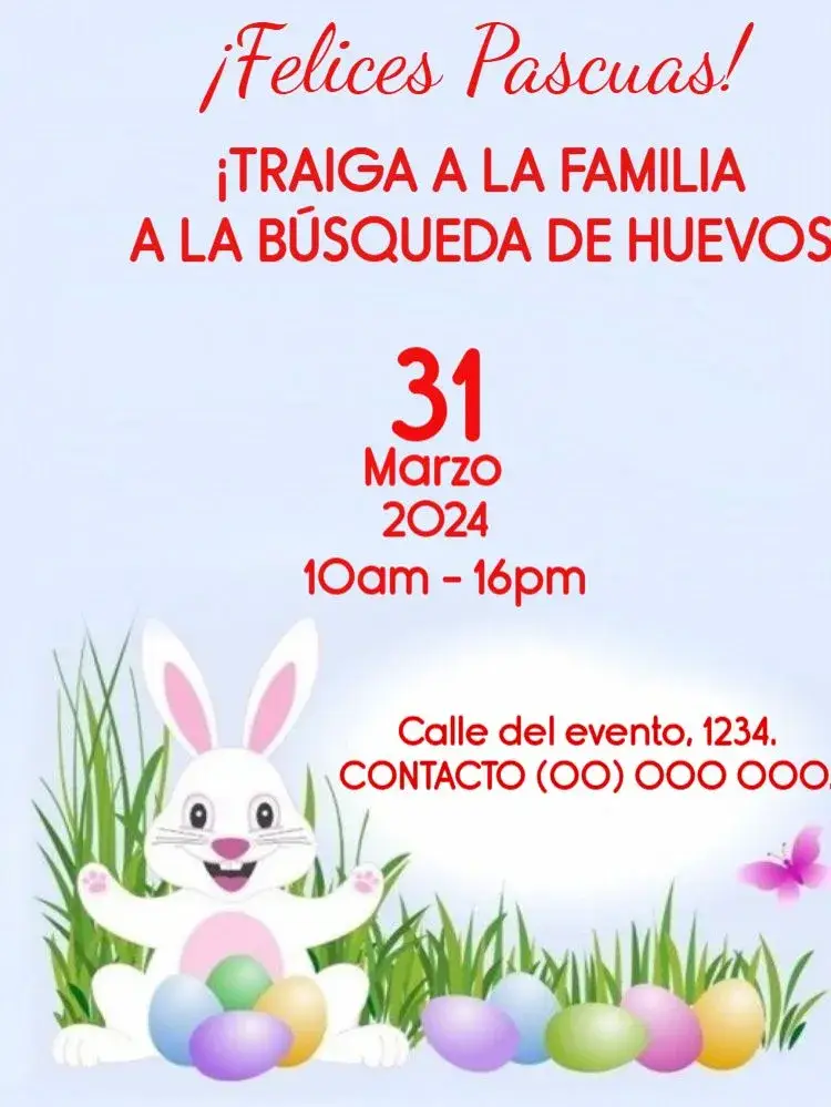 Invitación Pascua Para Amigos Conejo Editar Búsqueda