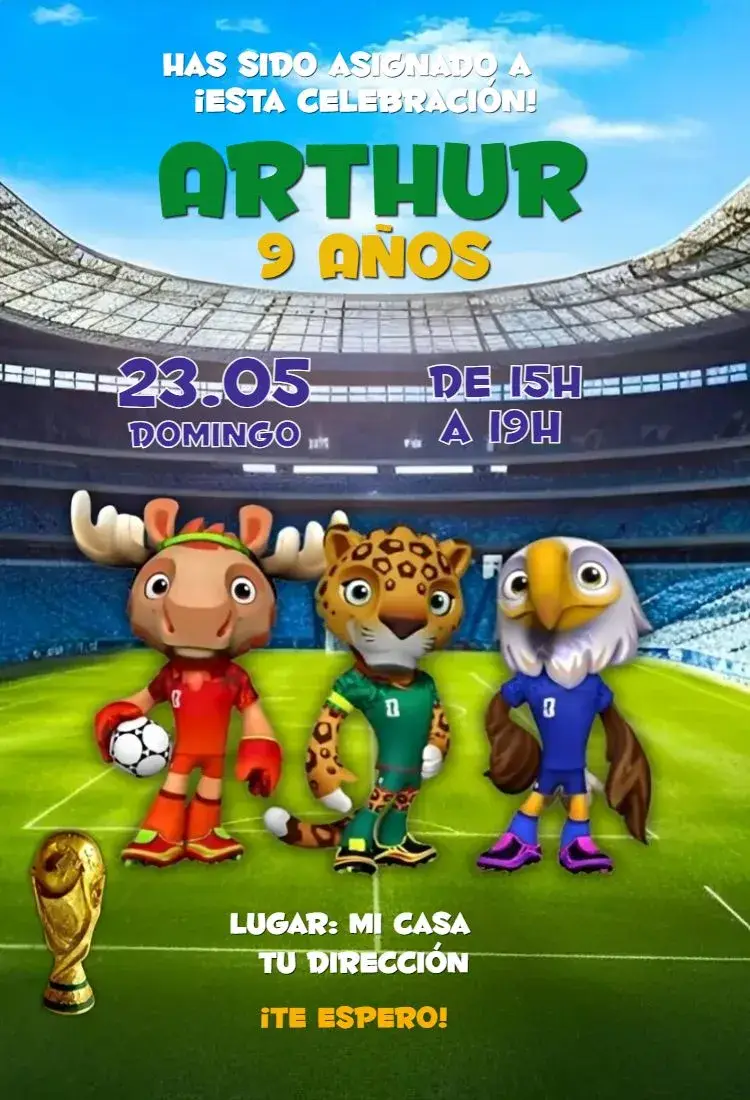 Invitación Copa del mundo 8
