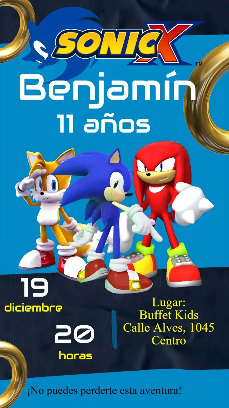Invitación Sonic
