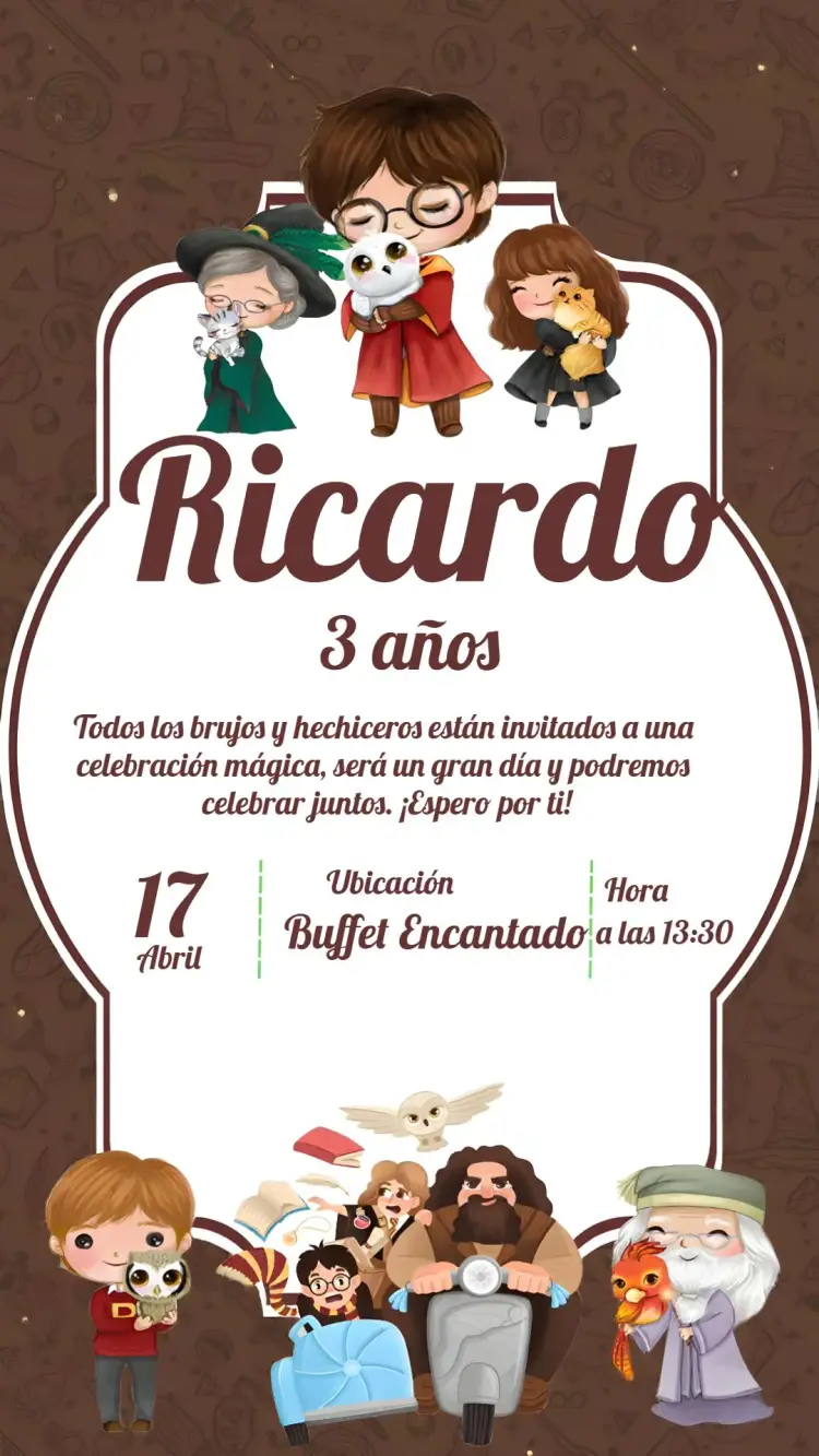 Invitación Harry Potter Película
