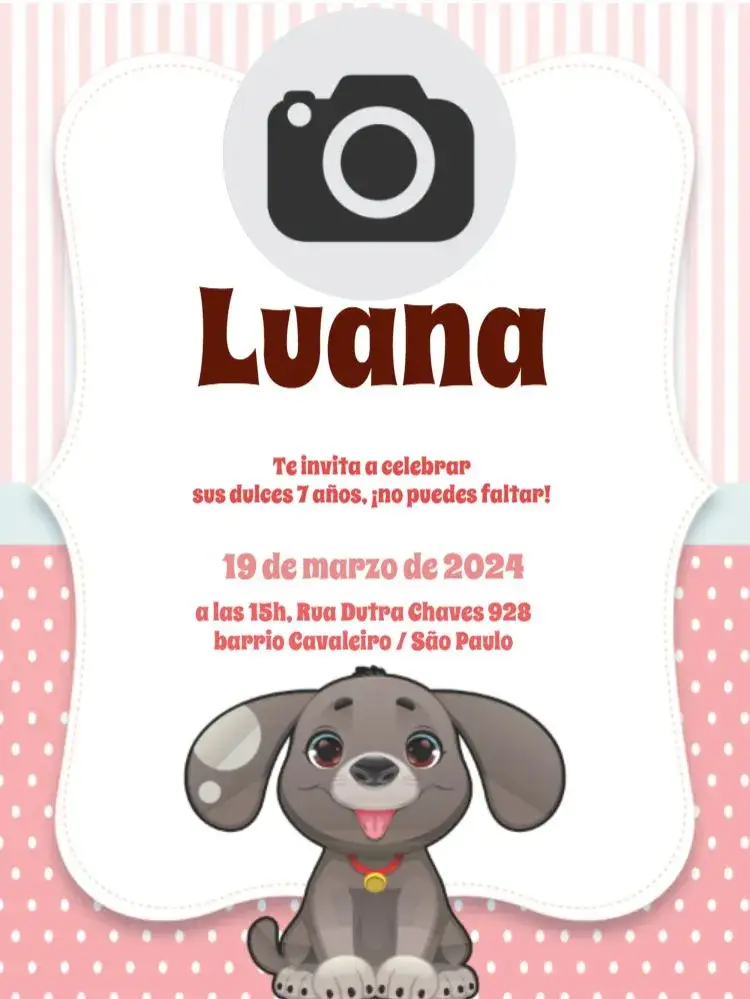 Invitación Cachorrinho Fiesta
