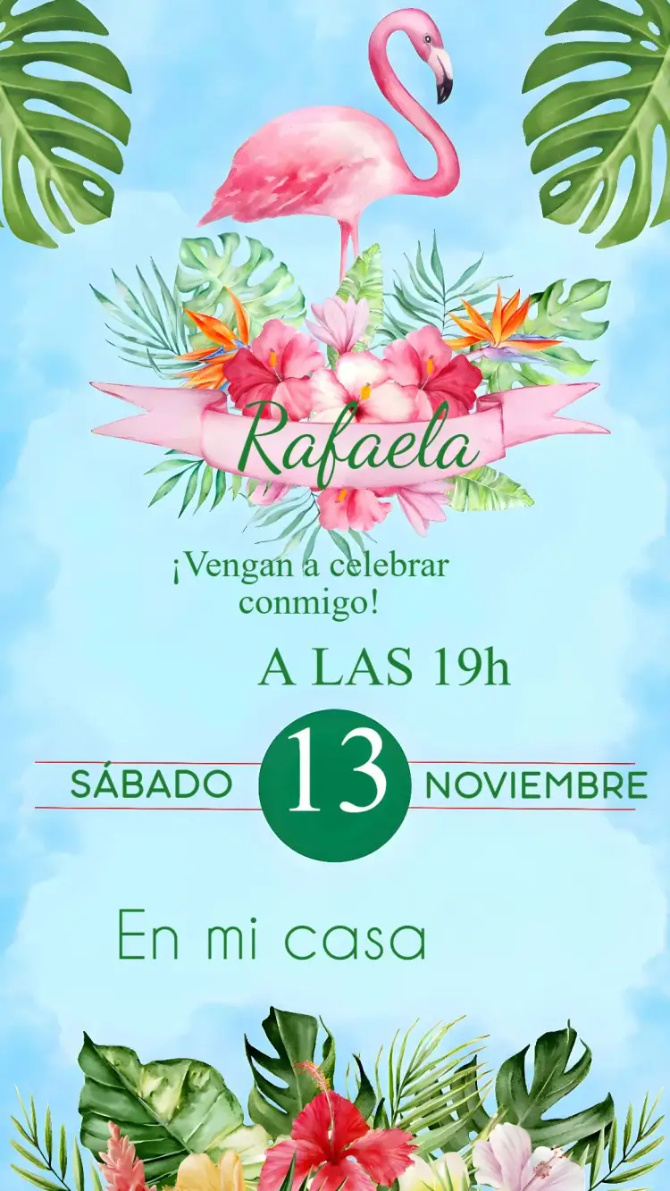 Invitación Flamingo