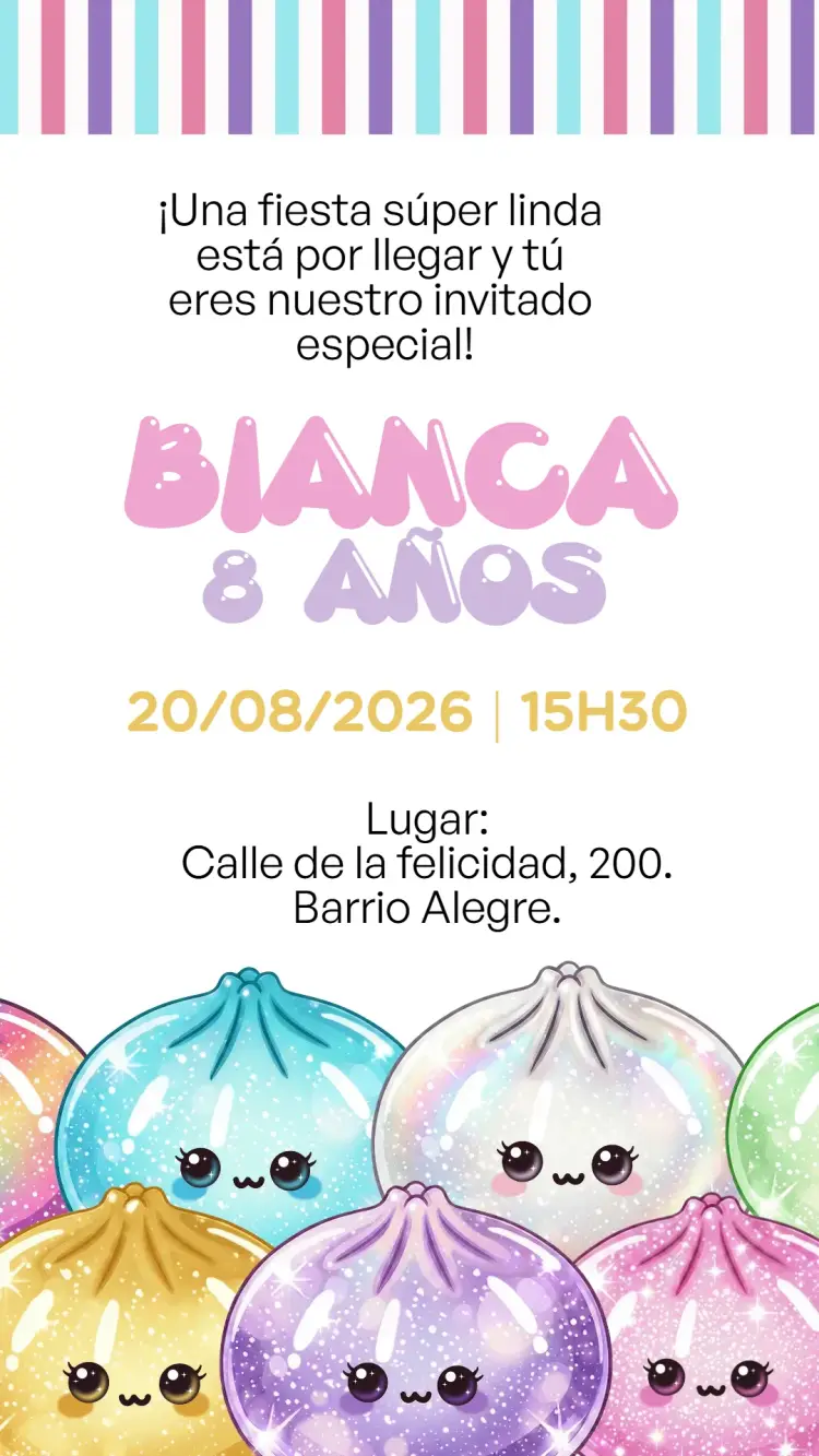 Invitación digital Squishy