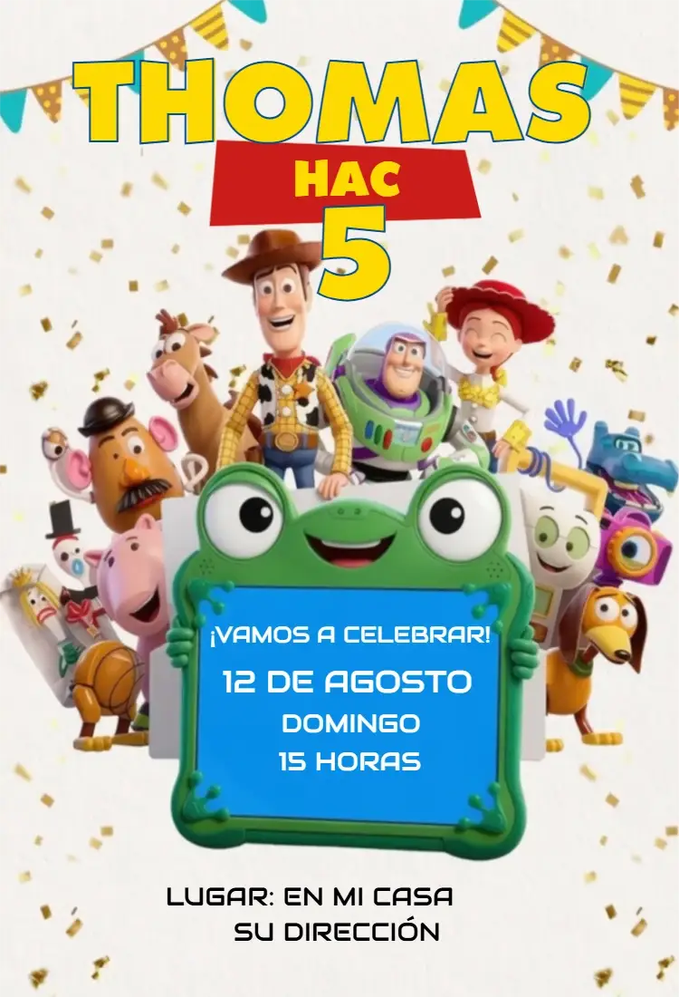 Invitación Toy Story 5