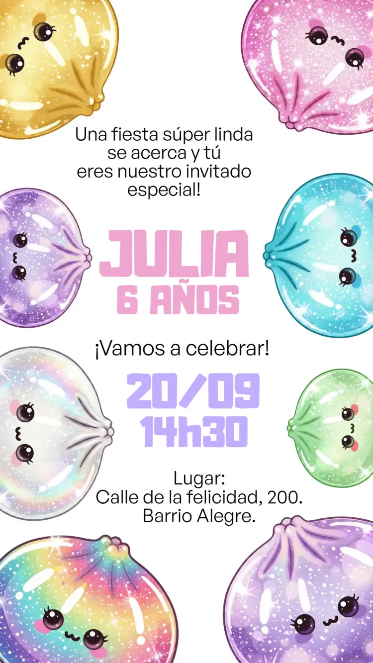 Invitación digital Squish Dumpling