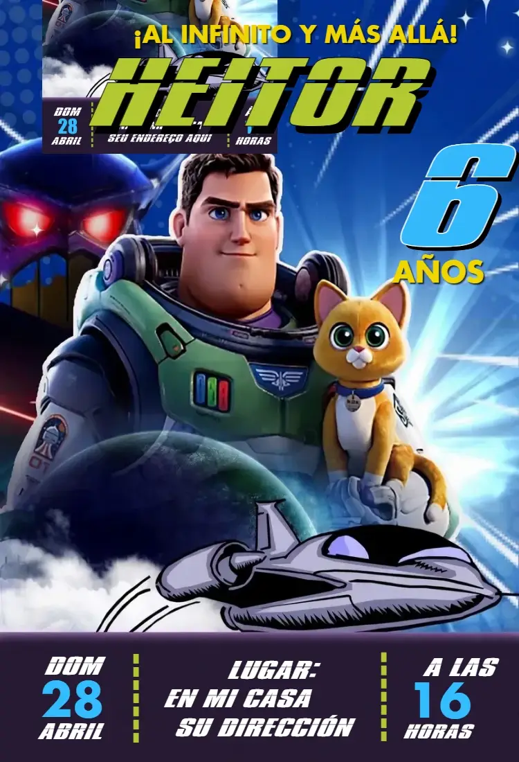 Invitación Buzz Lightyear 1