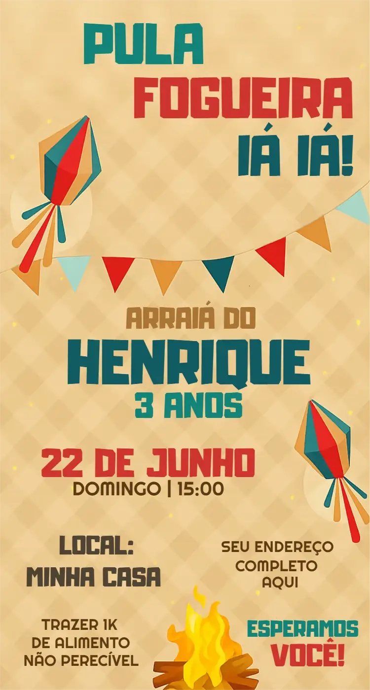 Invitación Fiesta Junina San Juan