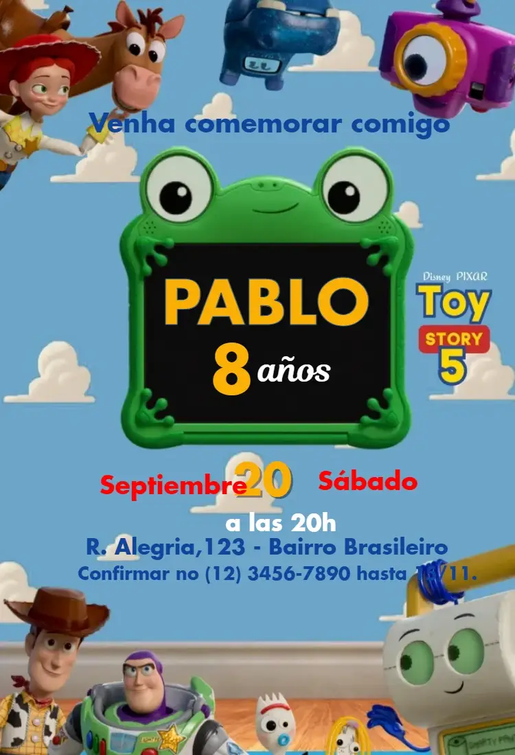 Invitación Toy Story 5