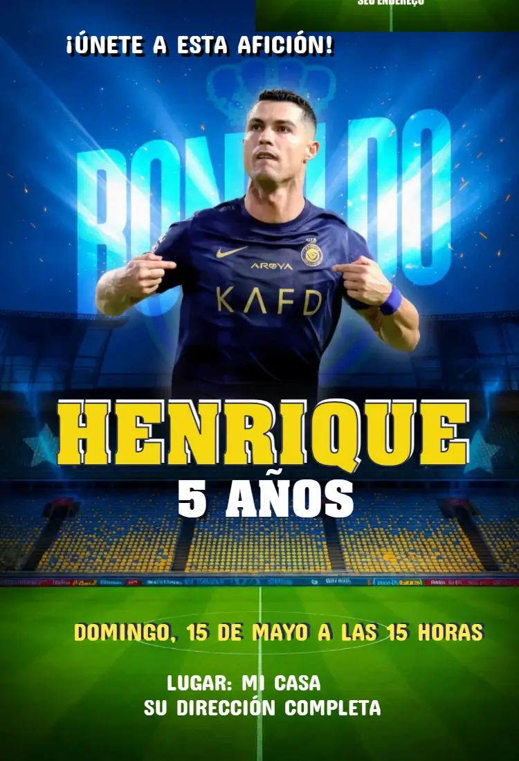 Invitación Al Nassr Cristiano Ronaldo