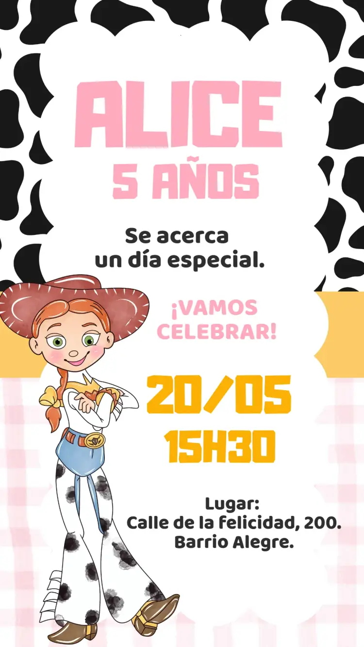 Invitación digital Jessie Toy Story