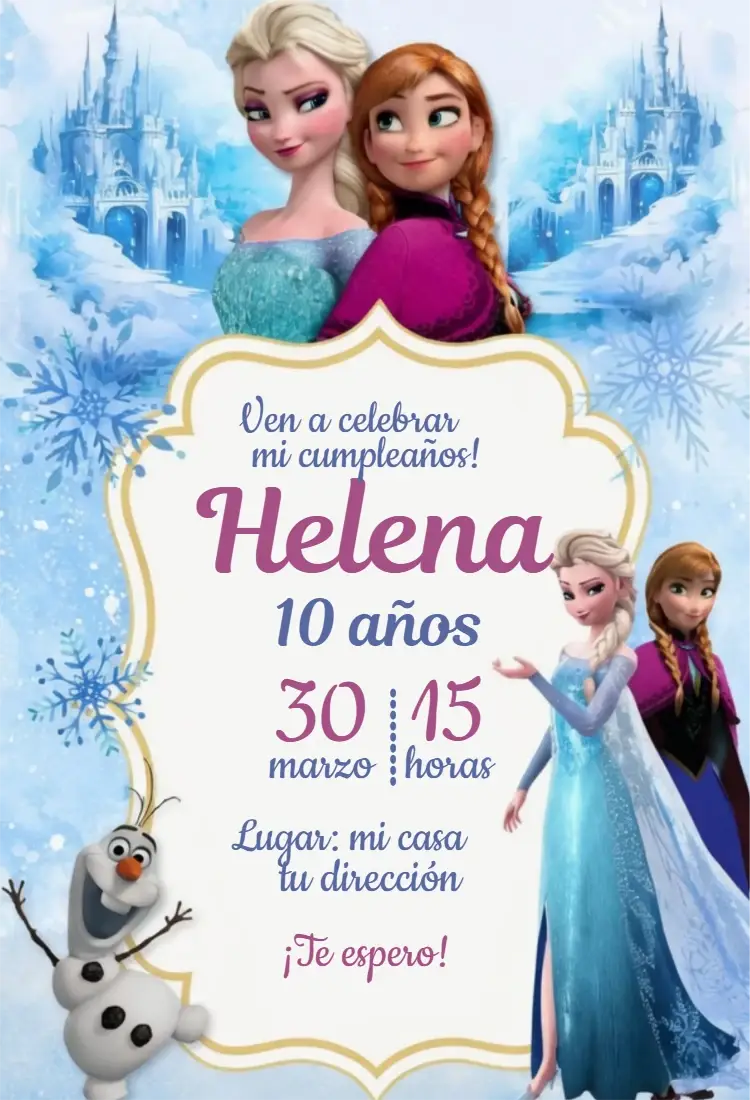 Invitación Frozen
