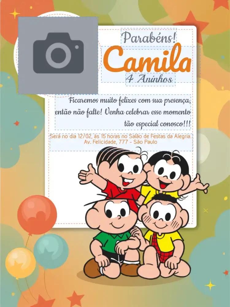 Turma Da Mônica Com Foto Cebolinha