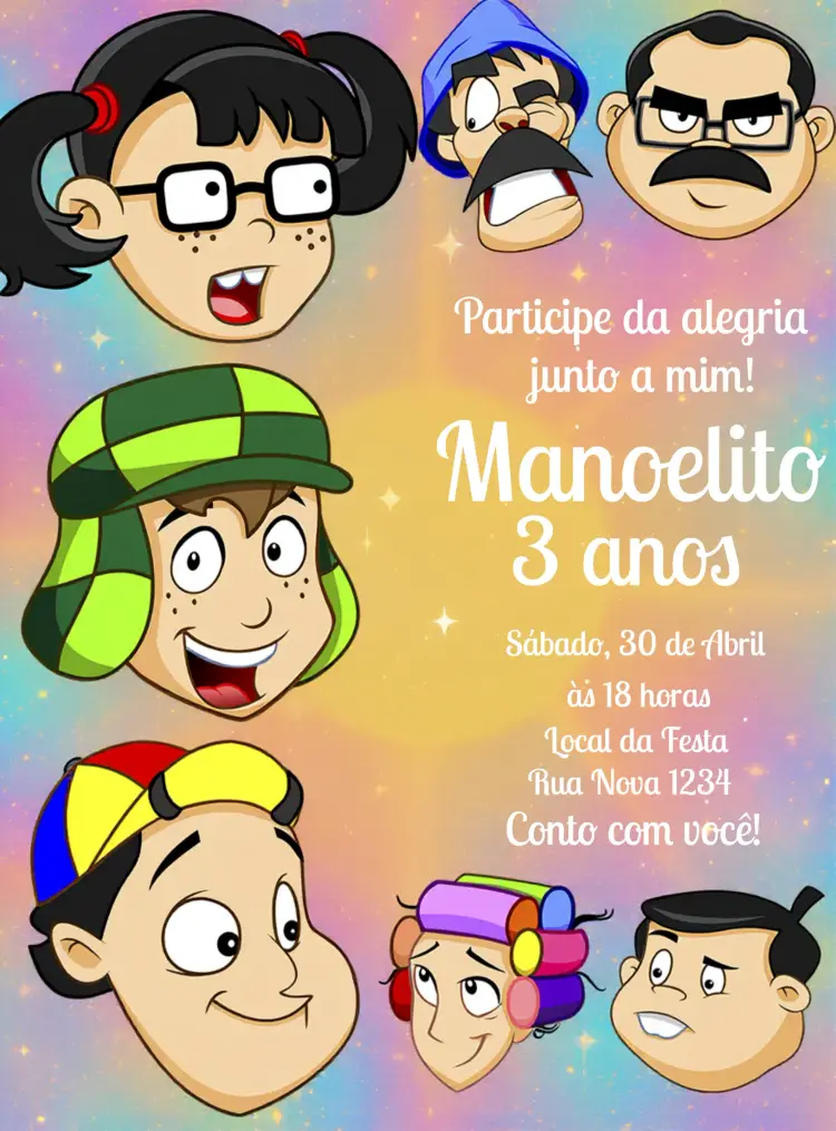Convite Turma Do Chaves