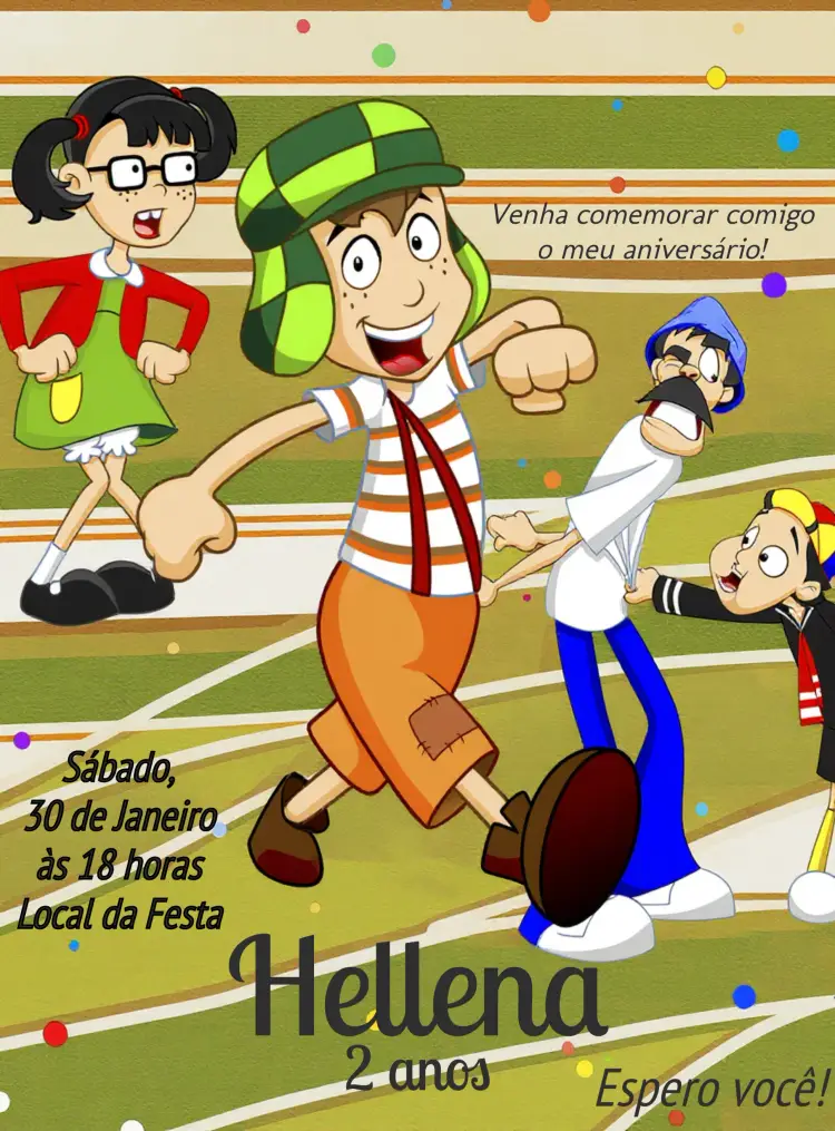 Convite Turma Do Chaves Desenho