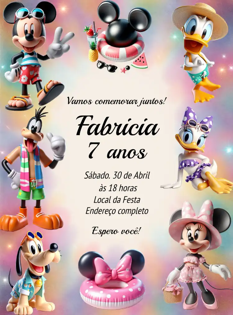 Turma Do Mickey Pool Party Minnie