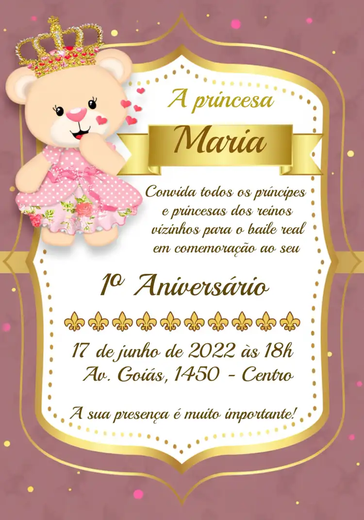 Ursinha Princesa Branco