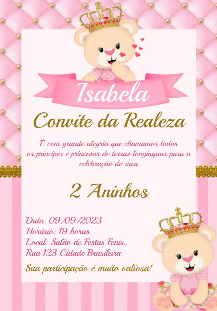 Ursinha Princesa Tema