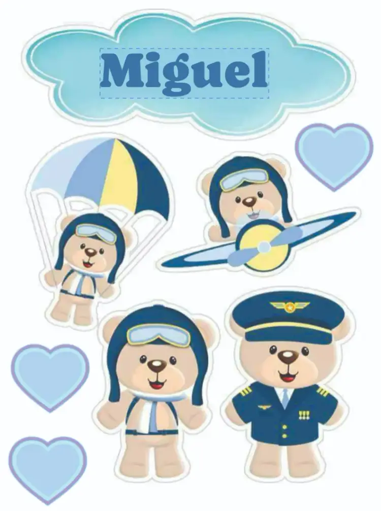 Aviator Teddy Bear invitation