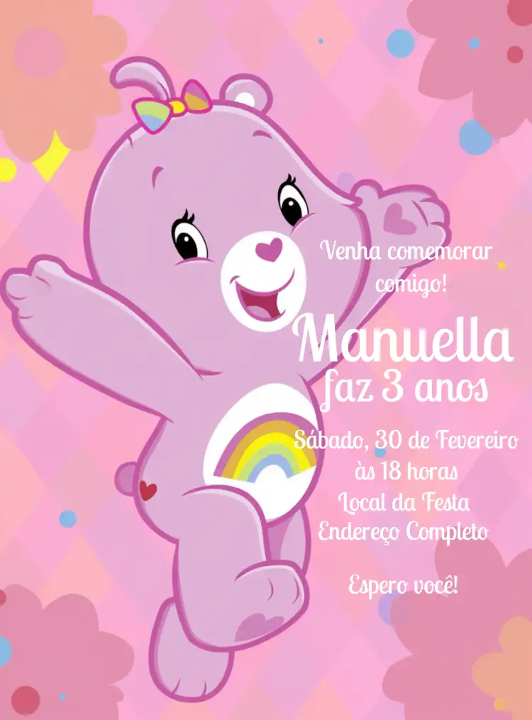 Convite Ursinhos Carinhosos