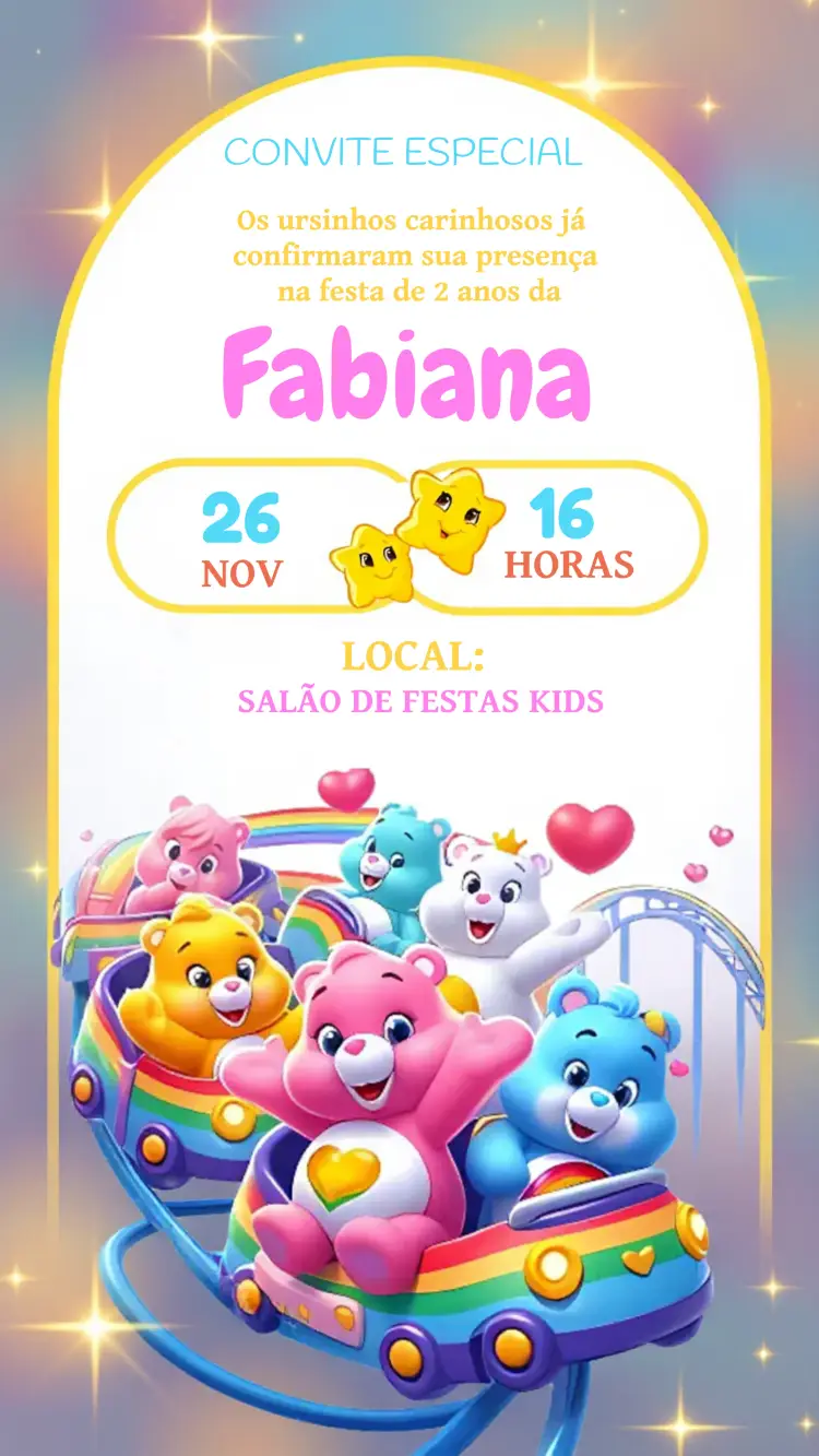 Convite Ursinhos Carinhosos