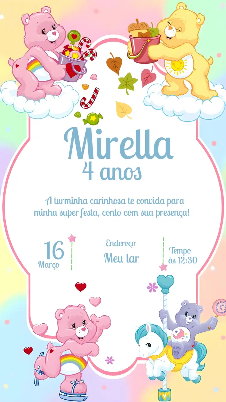 Convite Ursinhos Carinhosos