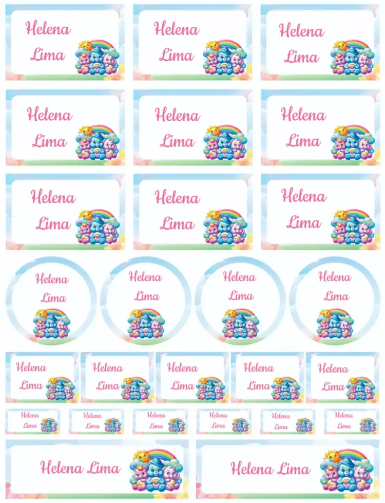 Convite Ursinhos Carinhosos – tema Cartão fofo, colorido, infantil, ilustrações alegres, minimalista, brincalhão