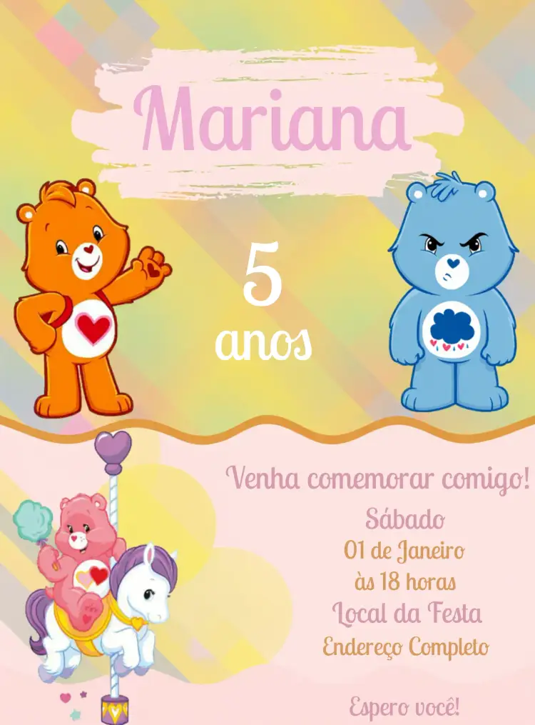 Convite Ursinhos Carinhosos Urso
